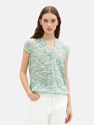 TOM TAILOR - Blusa em verde: frente