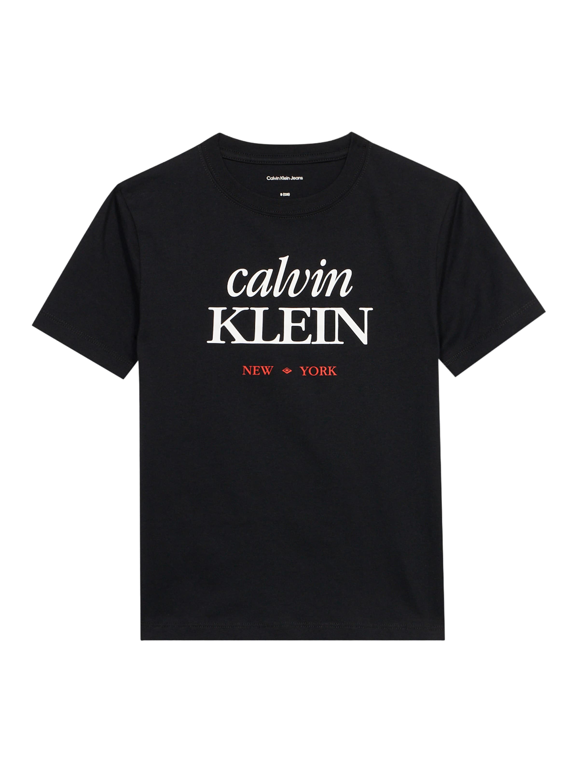 Tricou de la Calvin Klein Jeans pe negru: față