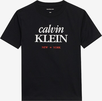 Tricou de la Calvin Klein Jeans pe negru: față
