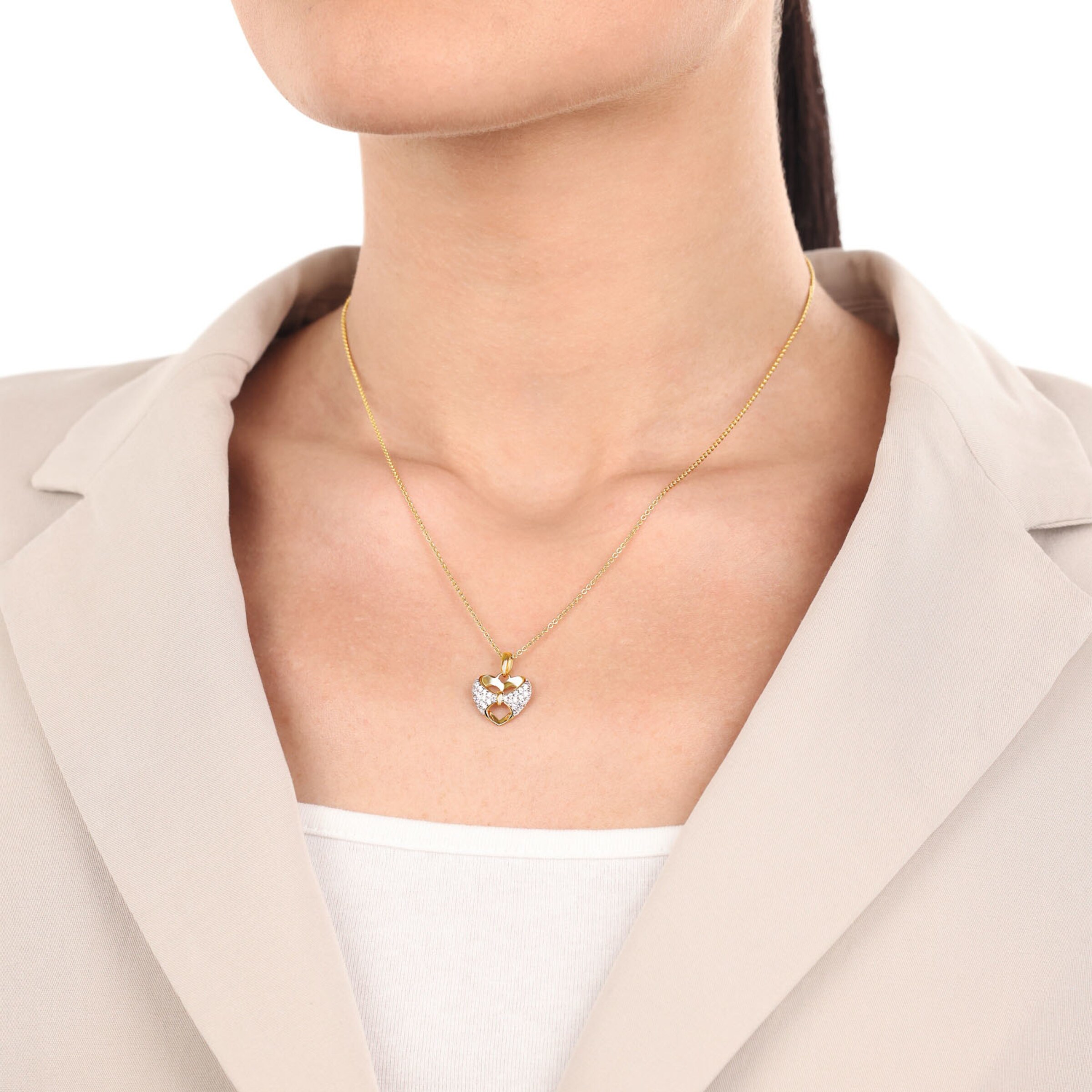 AMOR Pendant in Gold: front