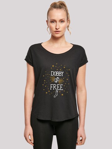 F4NT4STIC Shirt 'Harry Potter Dobby Is Free' in Black: front