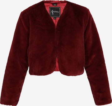 Bolero di faina in rosso: frontale