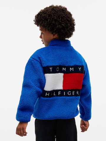 TOMMY HILFIGER Fleece jas in Blauw: voorkant
