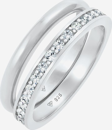 ELLI Ring Bandring, Kristall Ring in Silber: predná strana