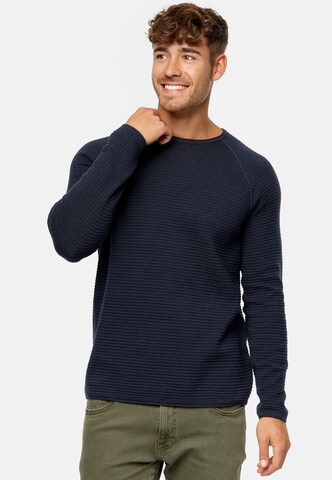 INDICODE JEANS Pullover 'Camilo' in Blau: Vorderseite
