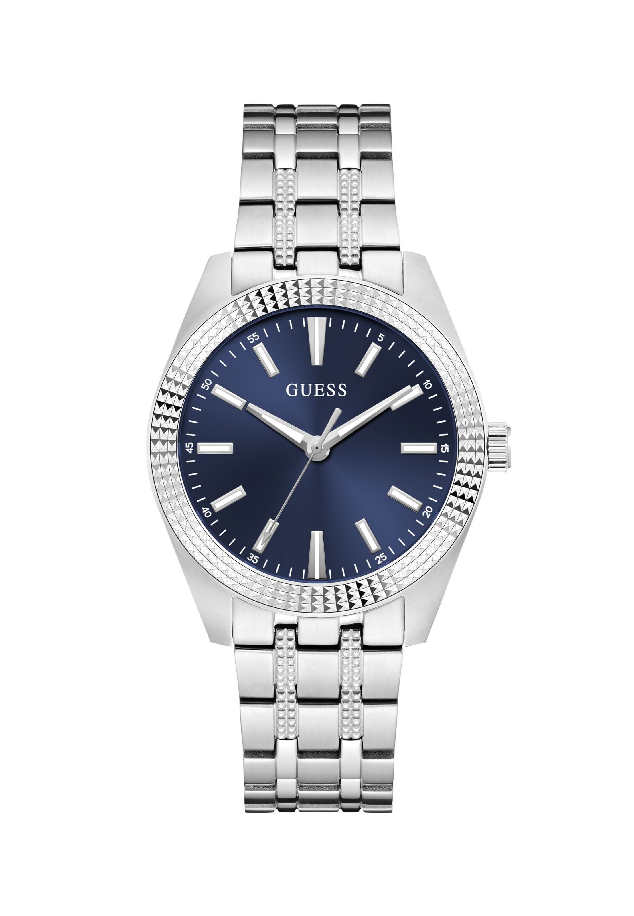 GUESS Analoog horloge ' PERCY ' in Zilver: voorkant