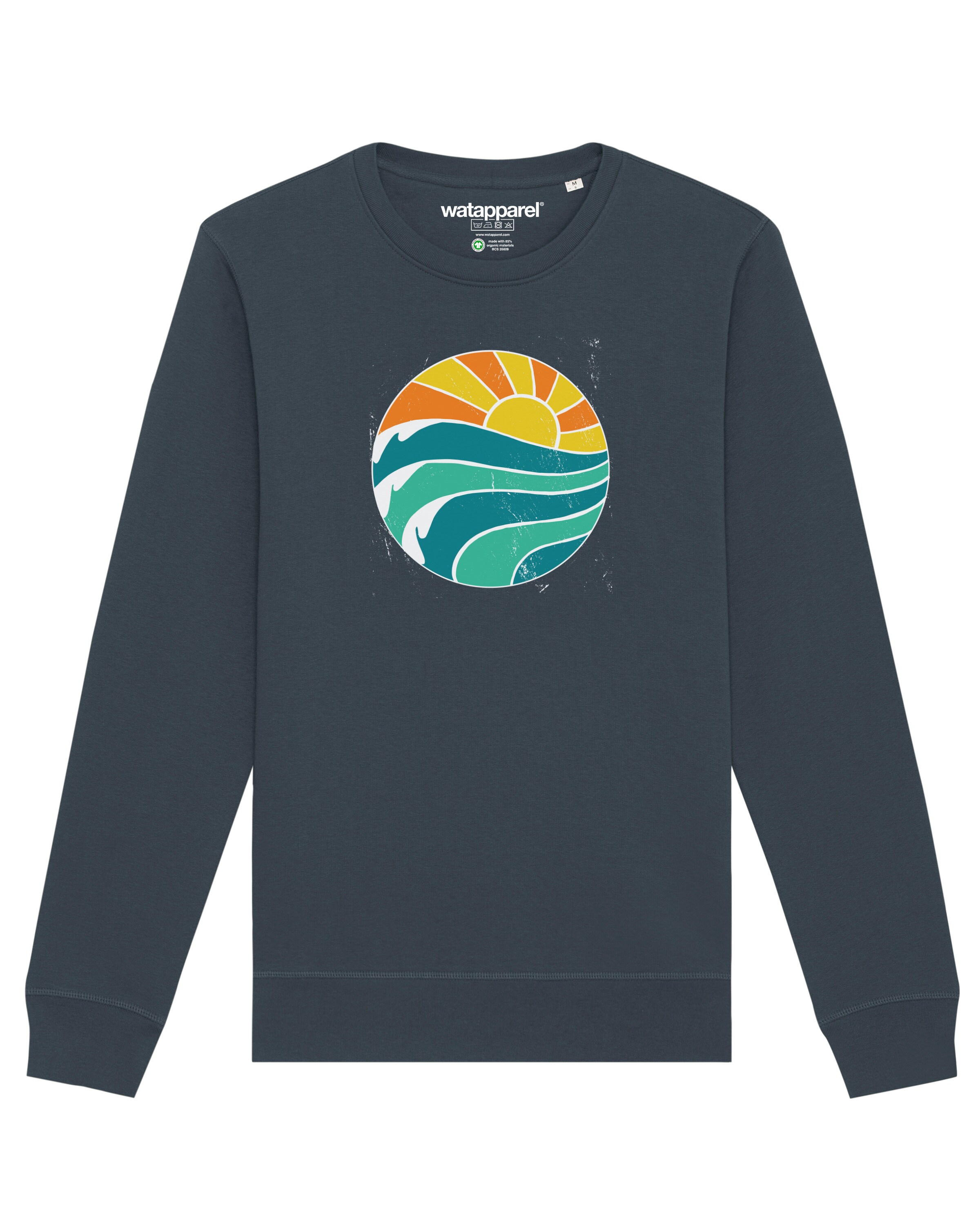 Watapparel Sweatshirt ' Summer Sun ' in Grijs: voorkant