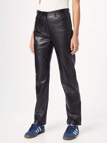 Regular Pantalon 'JALIL' IRO en noir : devant