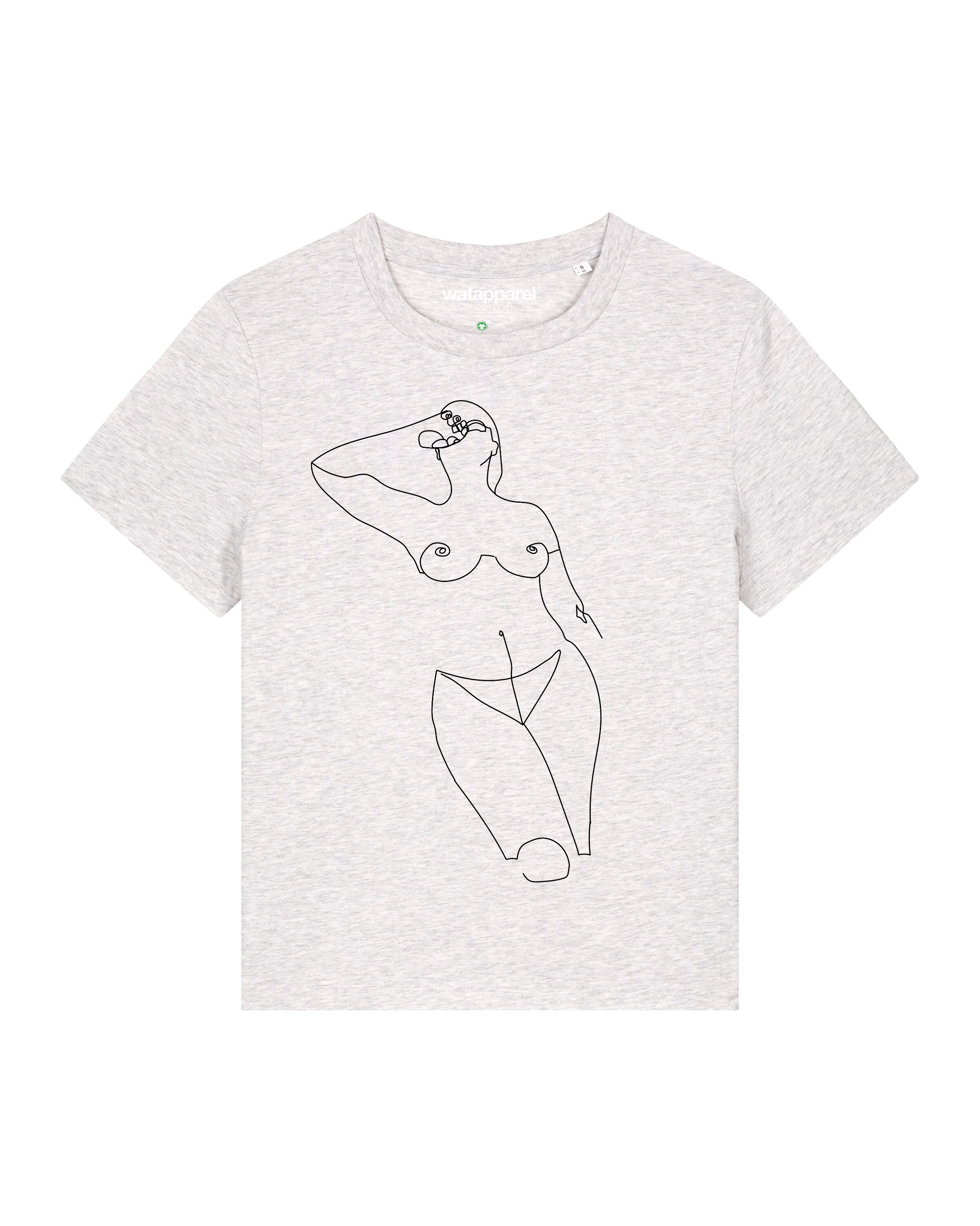 Maglietta 'Eine Frau' di Watapparel in bianco: frontale