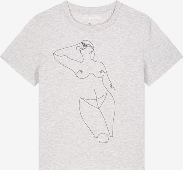 Watapparel Shirt 'Eine Frau' in White: front