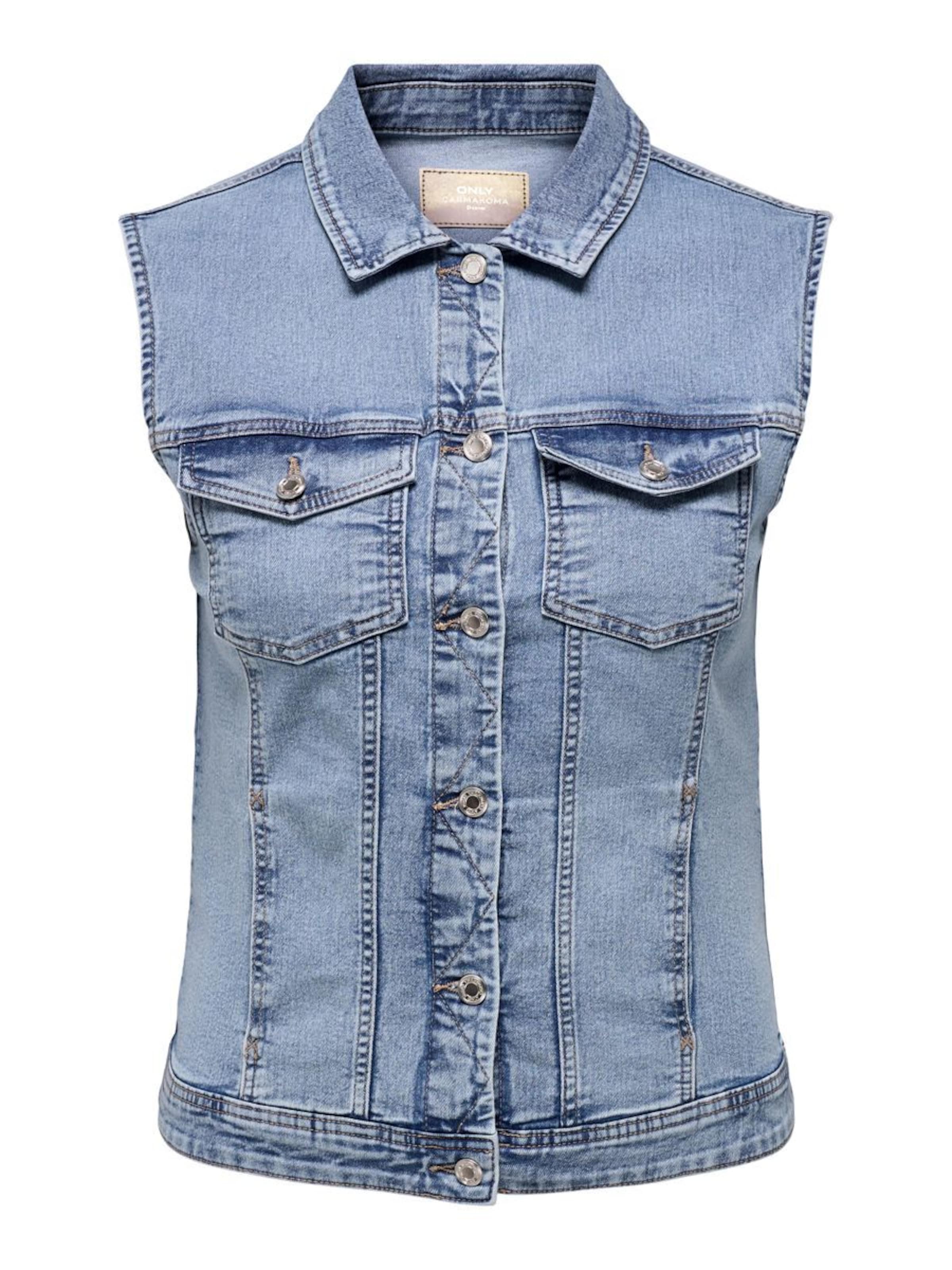 Gilet &#x27;CARWespa&#x27; ONLY Carmakoma en bleu : devant