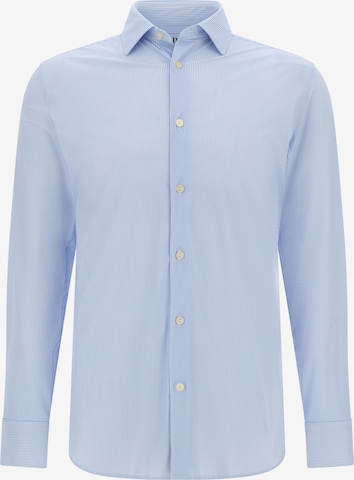 Camicia di Boggi Milano in blu: frontale