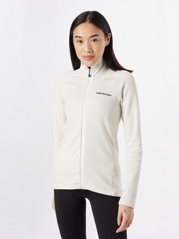 PEAK PERFORMANCE Sports sweat jacket in White: front