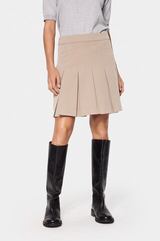 SAINT TROPEZ Rock in Beige: Vorderseite