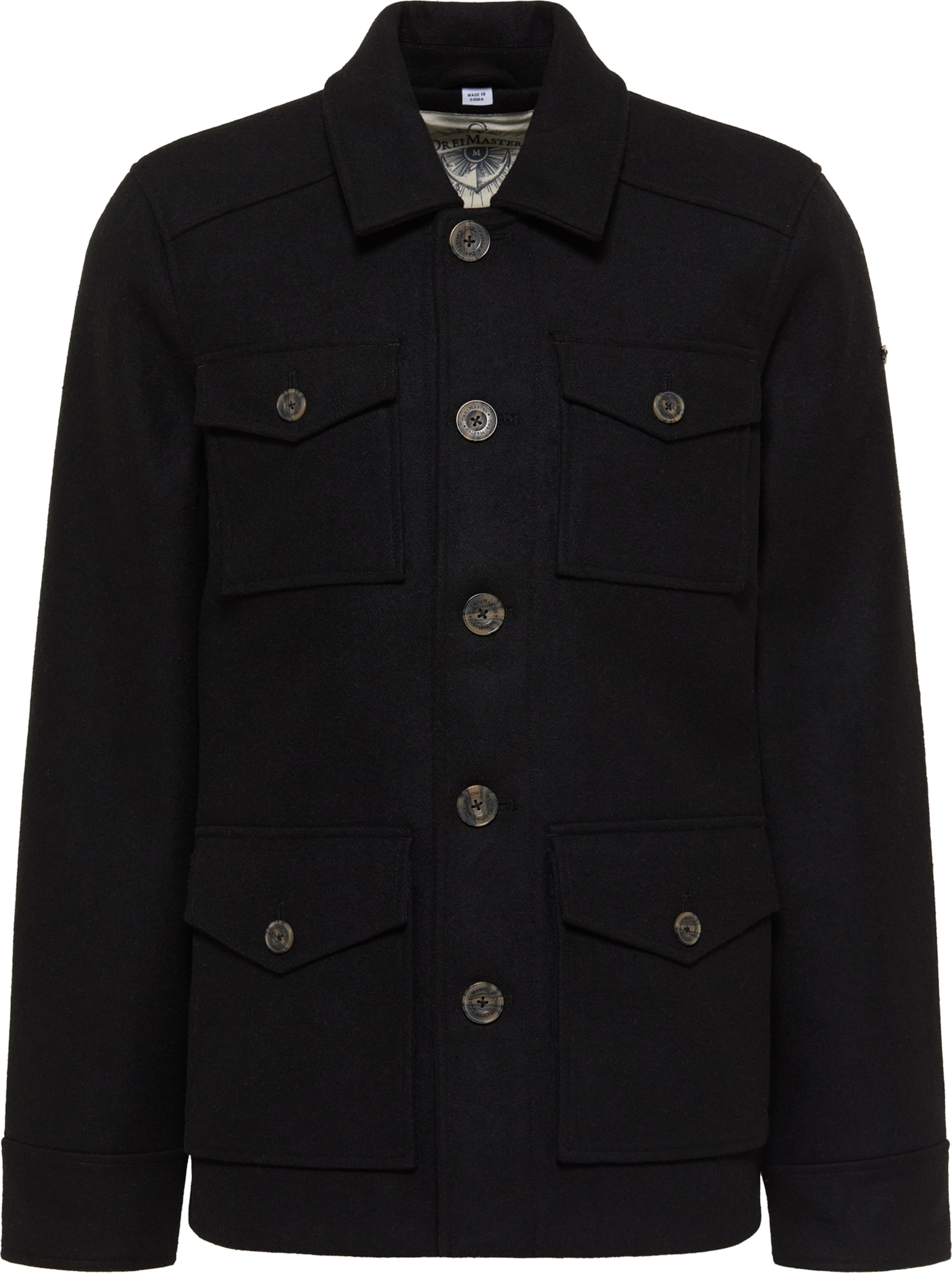 DreiMaster Vintage Prechodná bunda - Čierna: predná strana