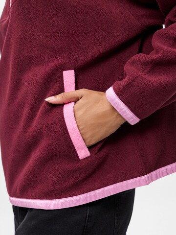 PIECES Fleece jas 'PCDebz ' in Rood
