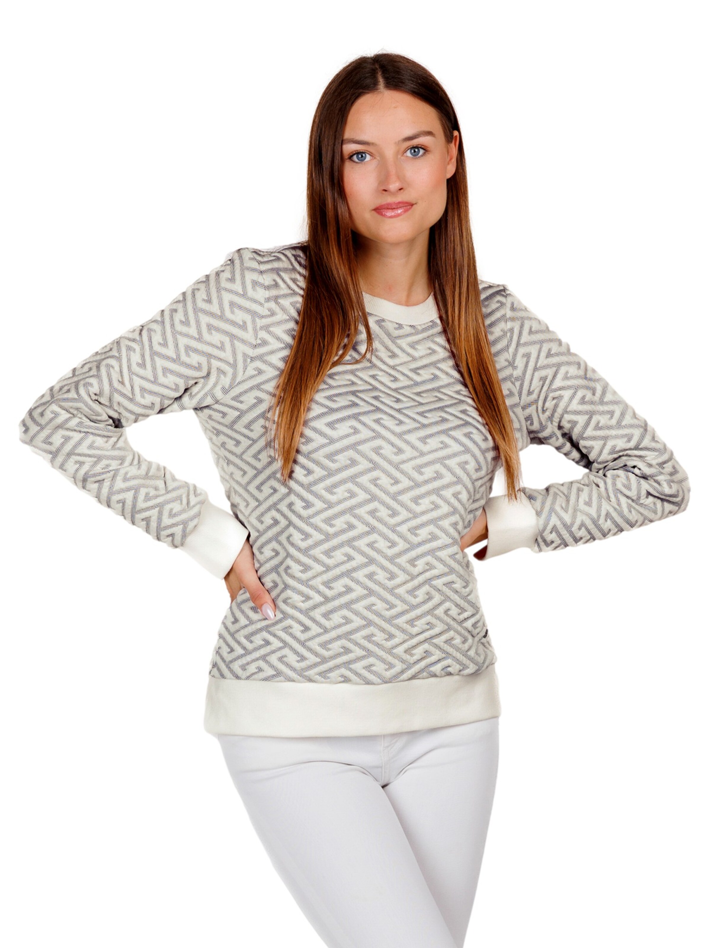 Key Largo Pullover 'PATTERN' in Grau: Vorderseite
