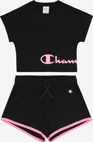 Champion Authentic Athletic Apparel Tracksuit in Black: front