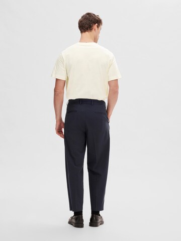 SELECTED HOMME Regular Pleat-front trousers 'TORINO' in Blue