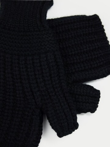 Guanti con dita corte 'Rib-Knit Cashmere Gloves' di GOBI Cashmere in nero