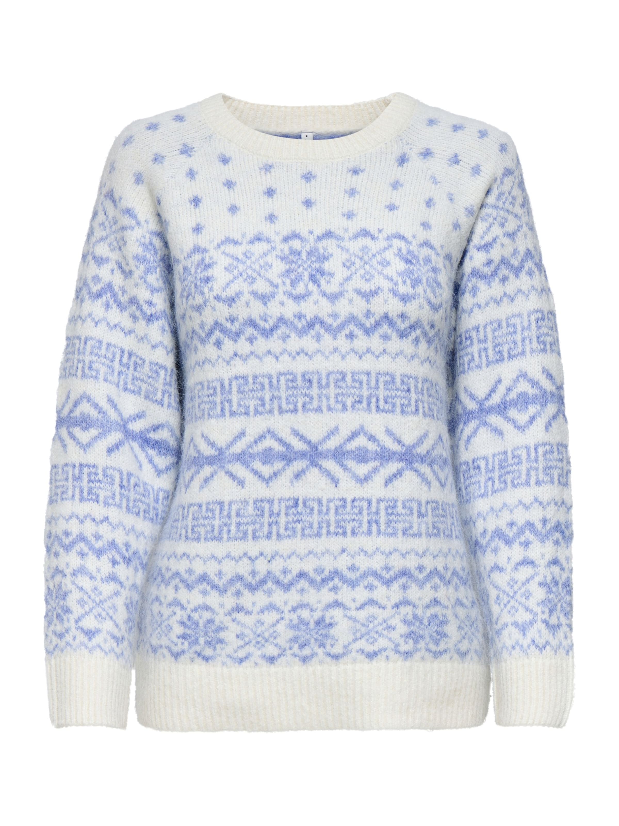 ONLY Pullover &#x27;ONLXMAS NORDIC&#x27; in Weiß: Vorderseite