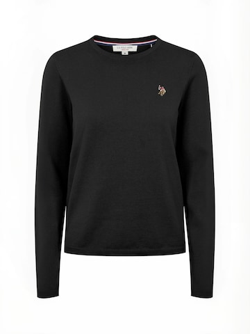 Pull-over ' UWMie ' U.S. POLO ASSN. en noir : devant