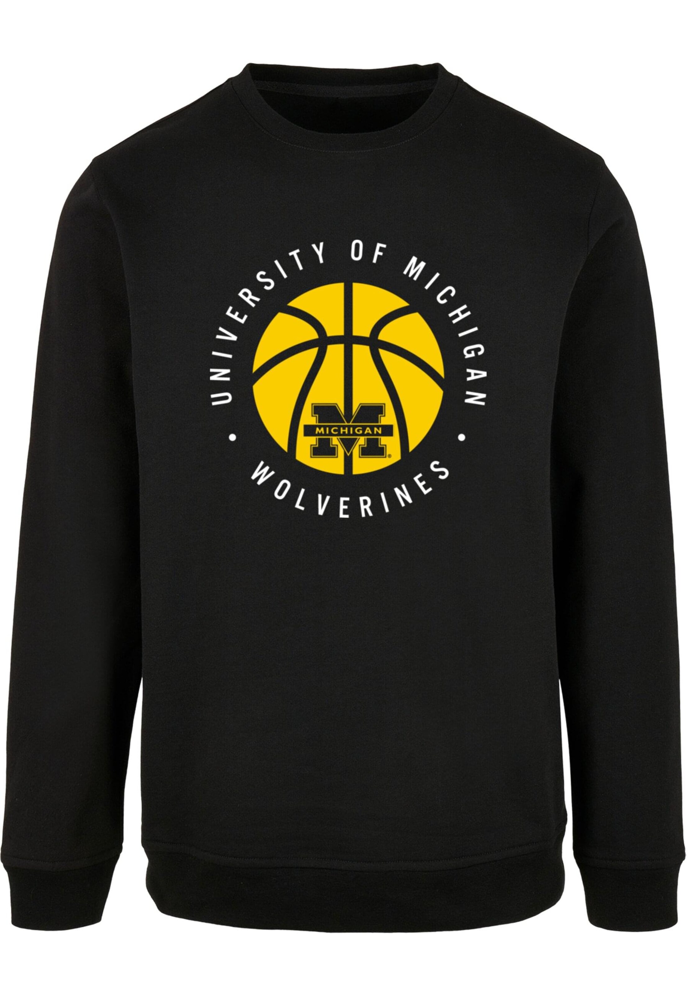 Sweat-shirt 'Michigan University - Wolverines Basketball' Merchcode en noir : devant