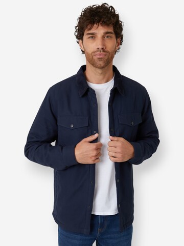 Threadbare Hemdjacke 'Cottage' in Blau: Vorderseite