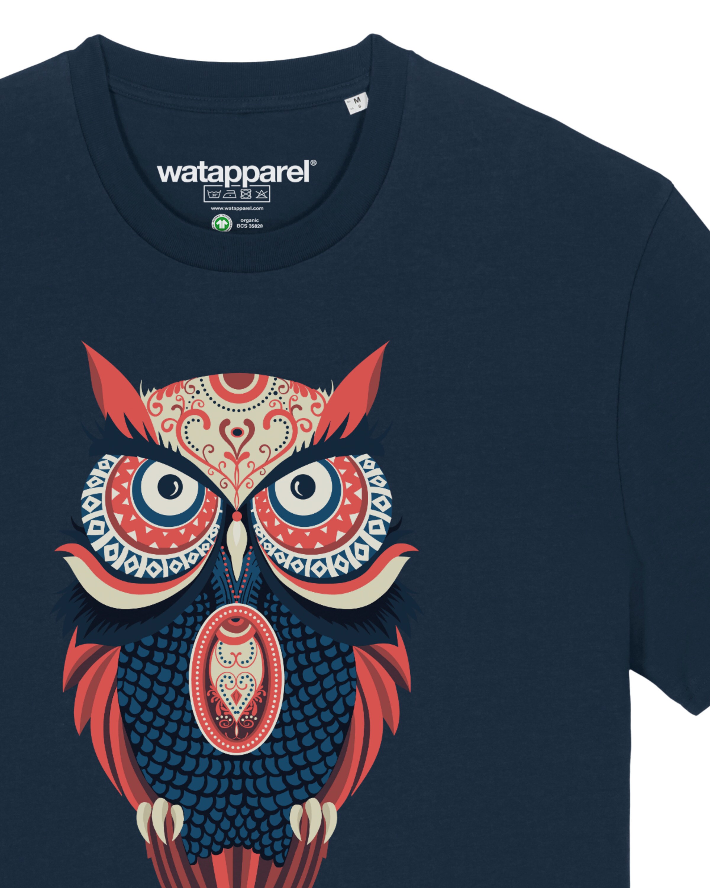 Maglietta ' Colorful Owl ' di Watapparel in blu