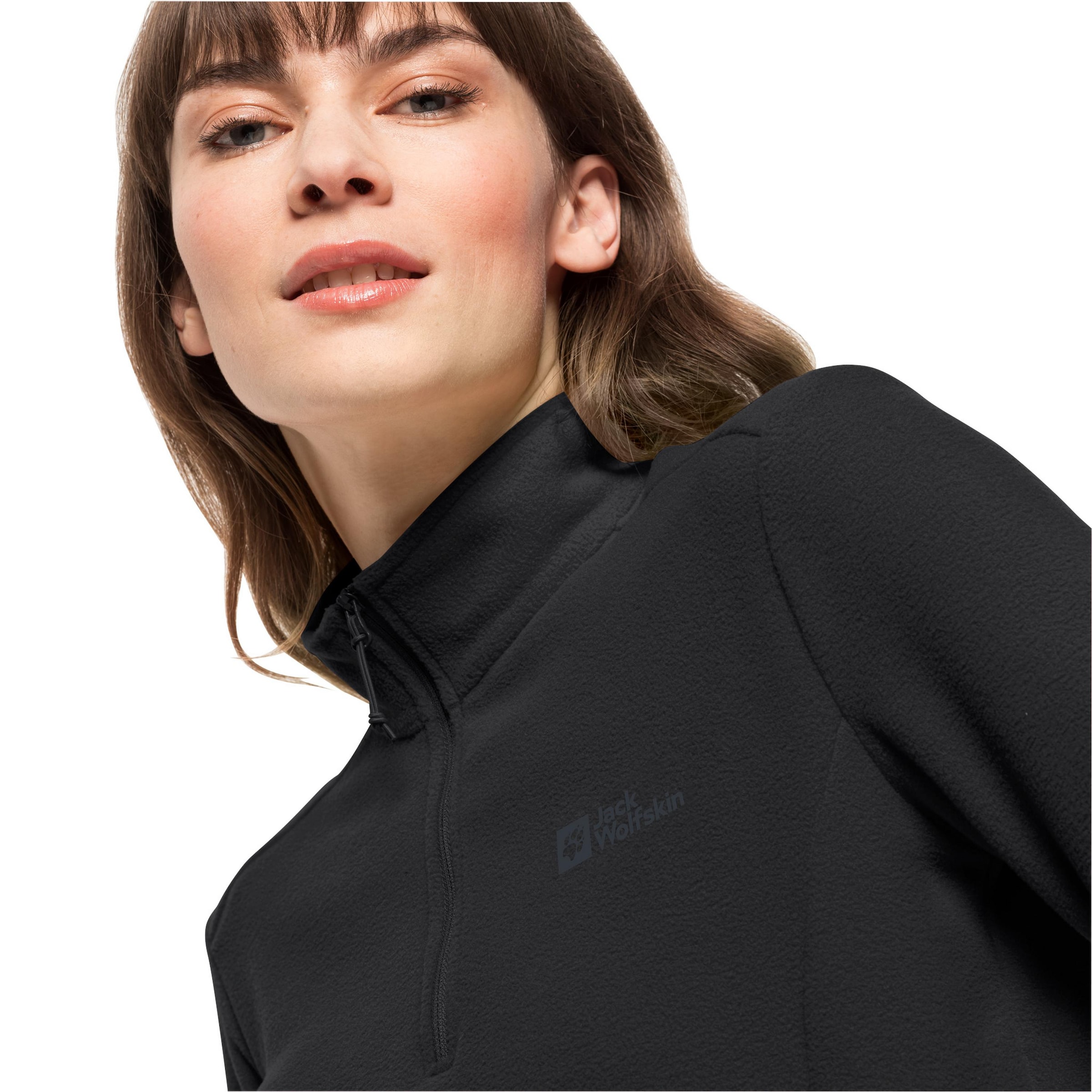 JACK WOLFSKIN Sports sweater 'Taunus' in Black