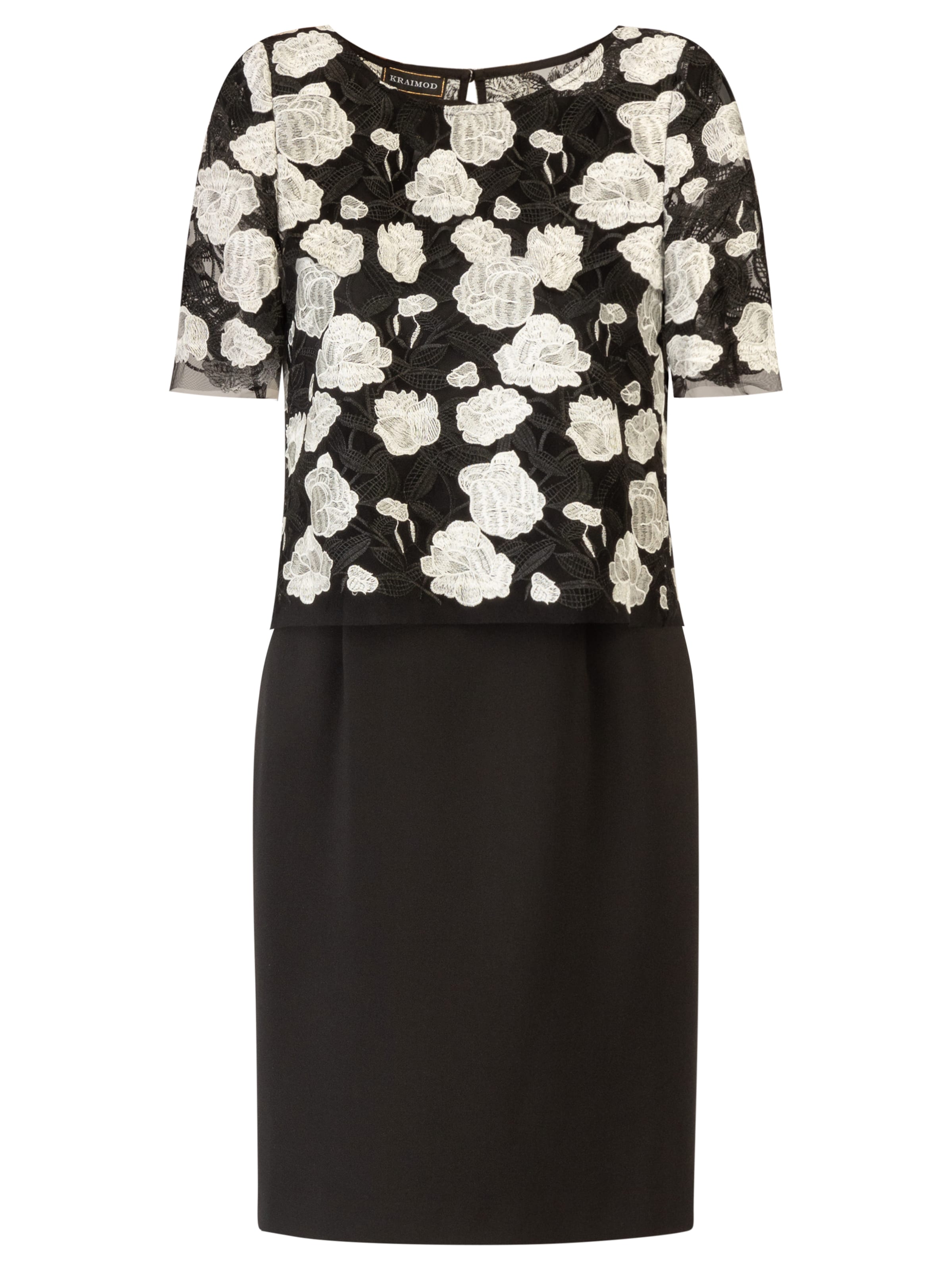 KraimodKoktel haljina - crna boja: prednji dio
