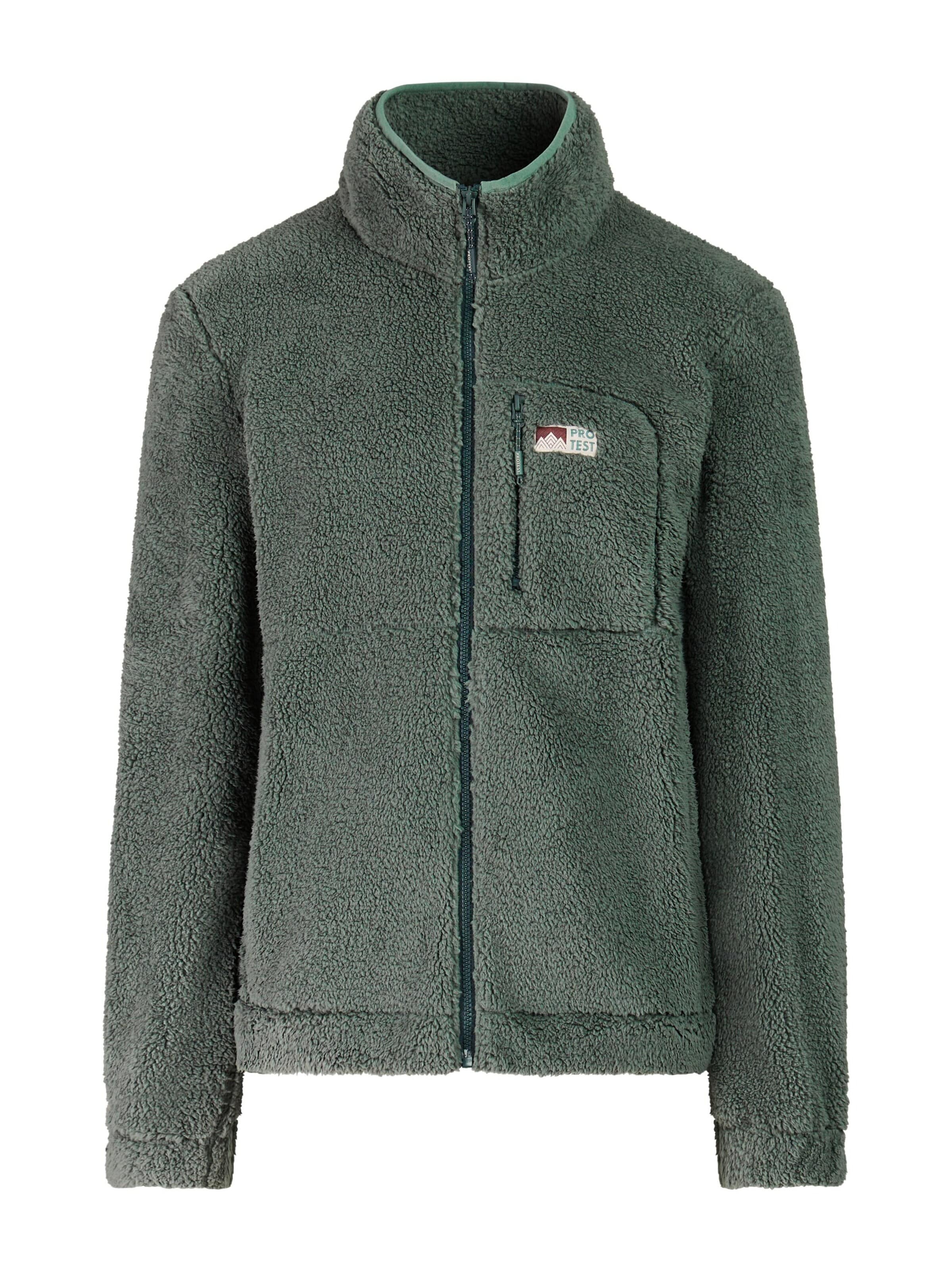 PROTEST Fleece jacket 'PRTCleeve' in Green: front