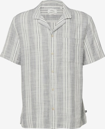 s.Oliver Comfort fit Button Up Shirt in White: front