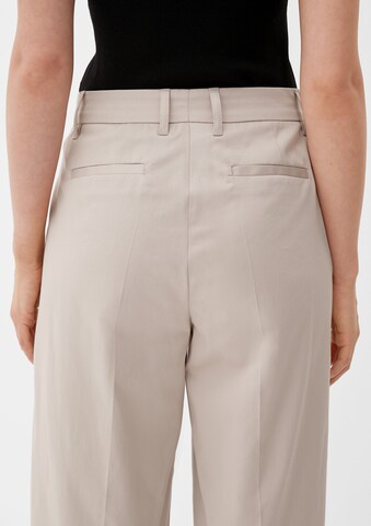 s.Oliver BLACK LABEL Wide Leg Bügelfaltenhose in Beige