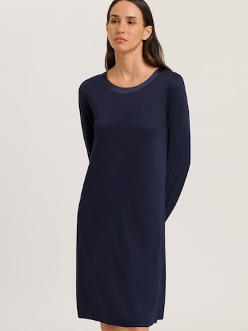 Hanro Nightgown ' Grand Central ' in Blue: front