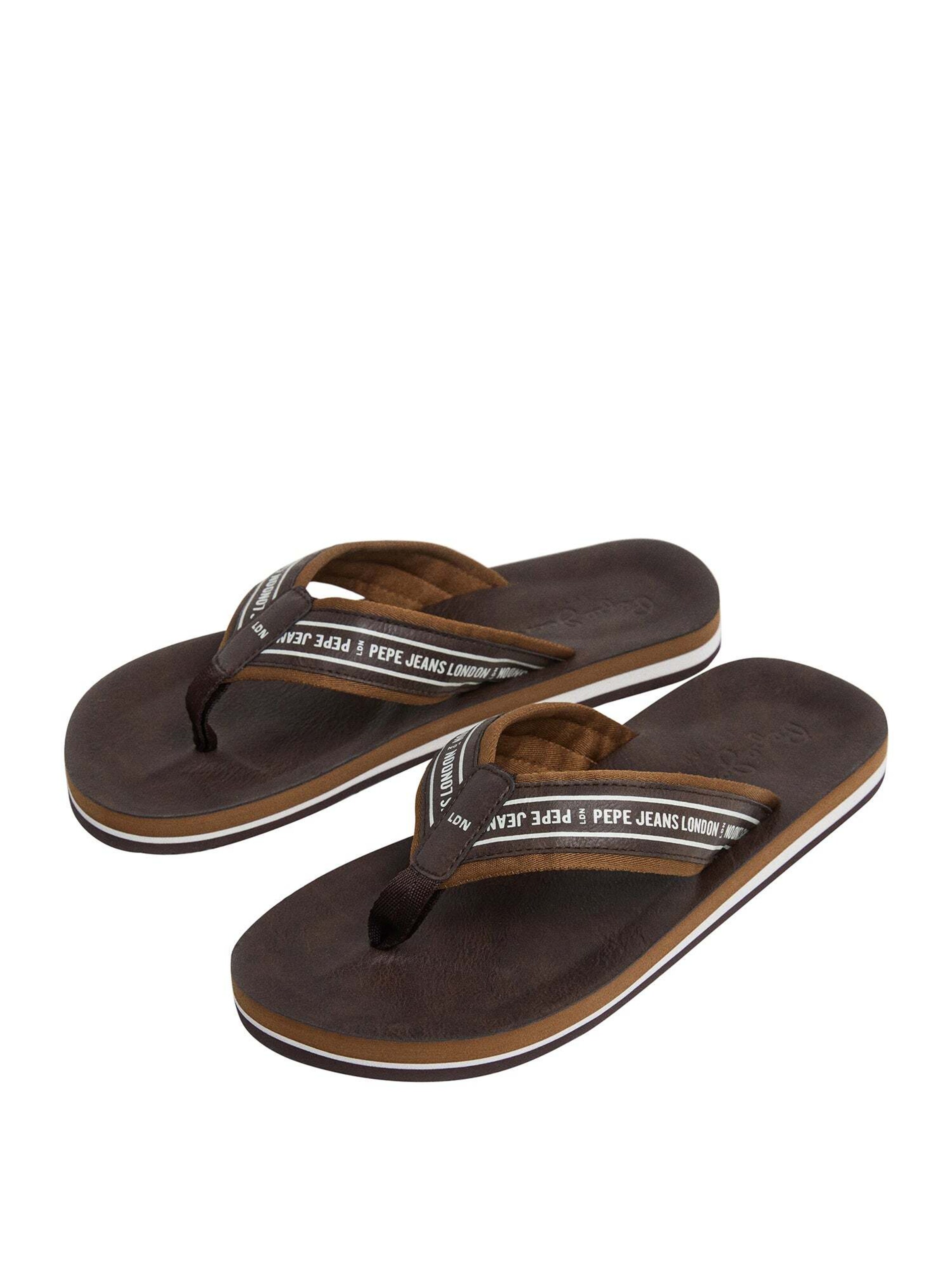 Pepe Jeans T-bar sandals in Brown