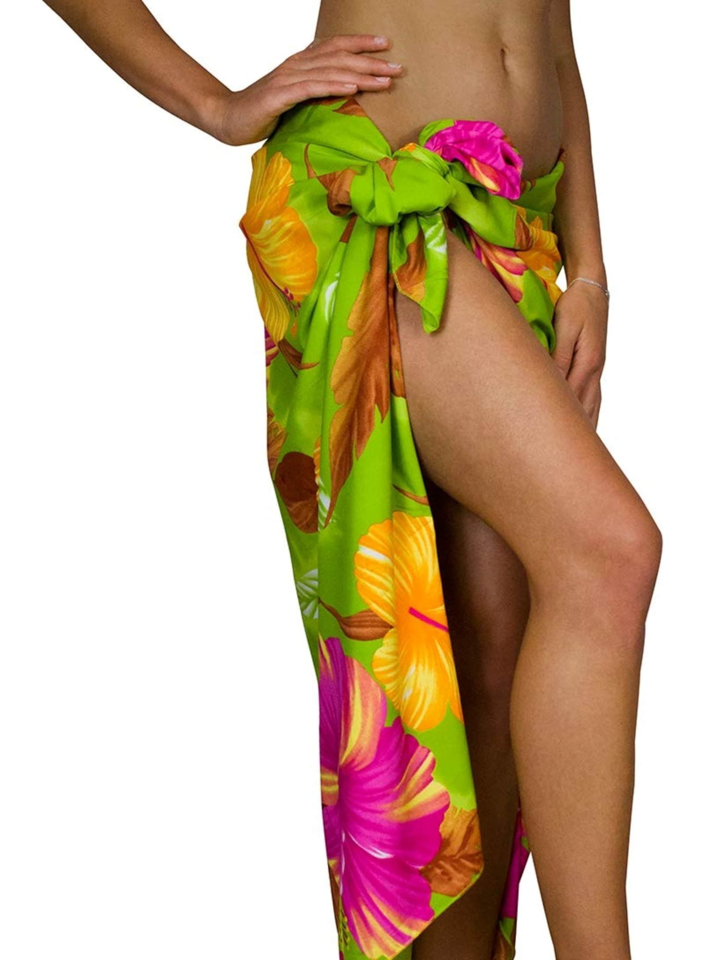 King Kameha Beach Towel 'Big Flower' in Green