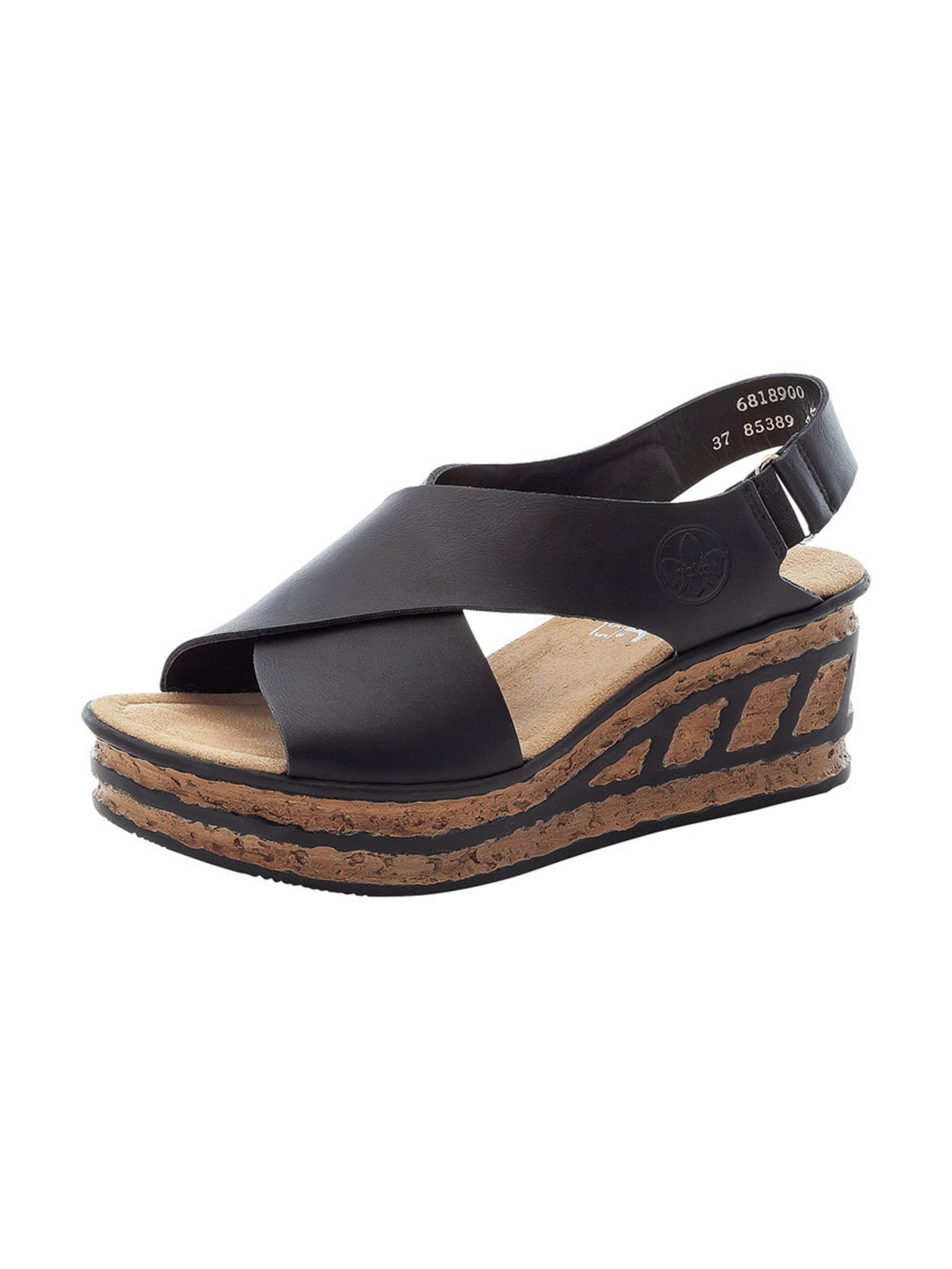Rieker Sandal in Black: front
