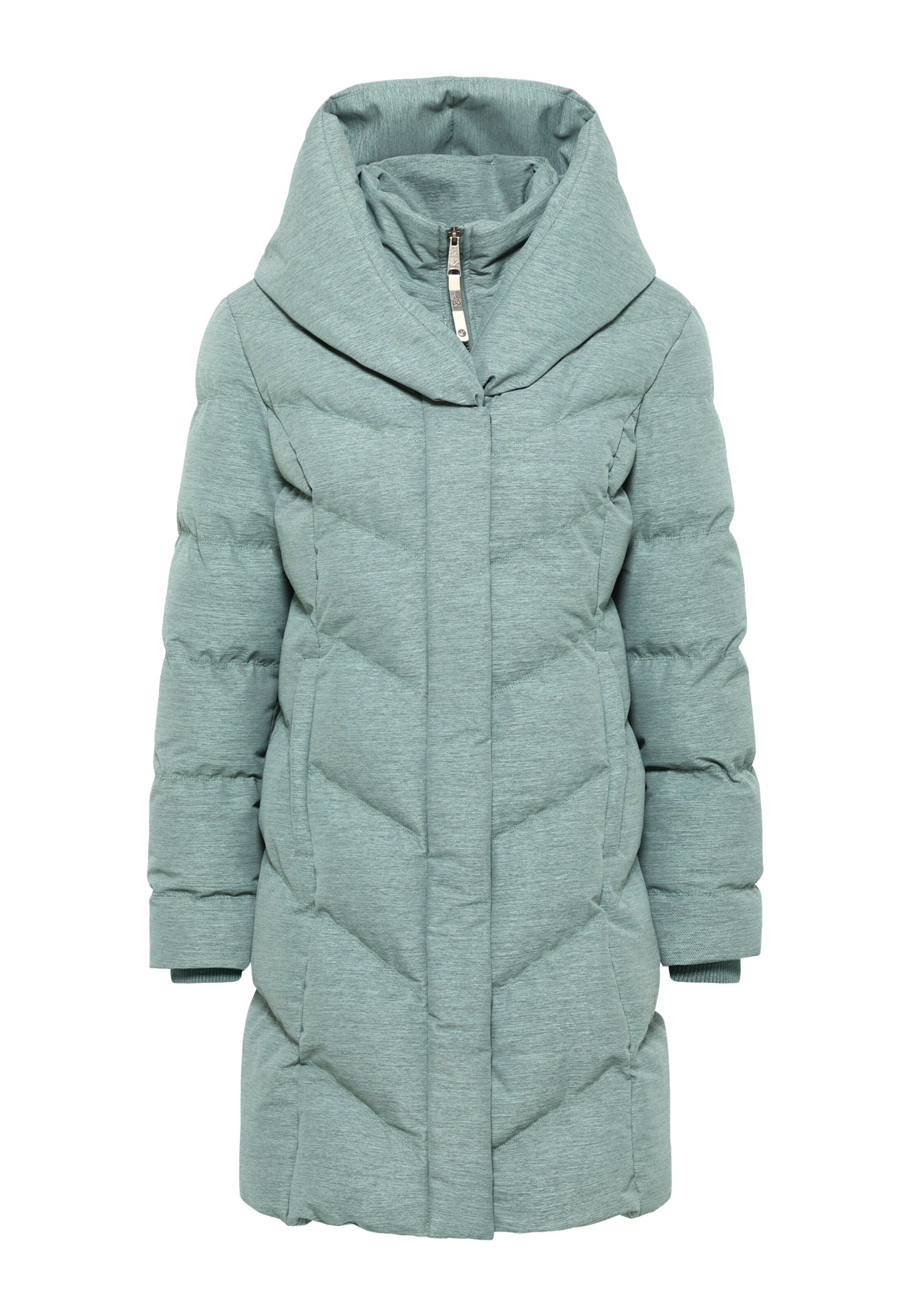 Ragwear Winter Coat in Green: front