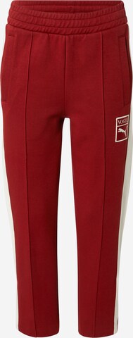 PUMA Normální Kalhoty – červená: přední strana