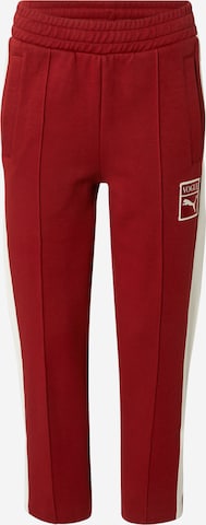 PUMA Regular Pants in Red: front