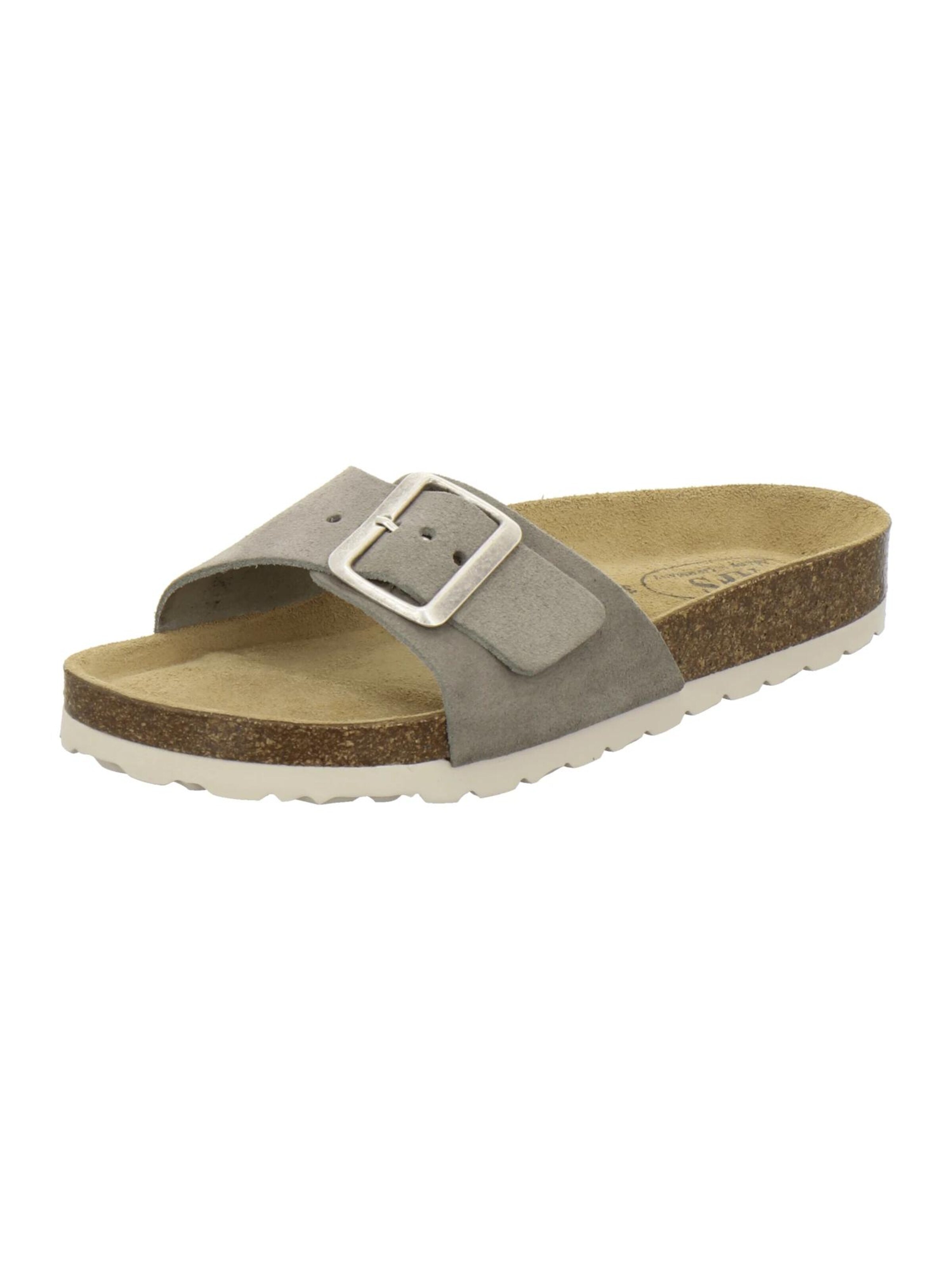 AFS-Schuhe Mules 'Pantoletten Damen Einschnaller antilope' in Grey: front