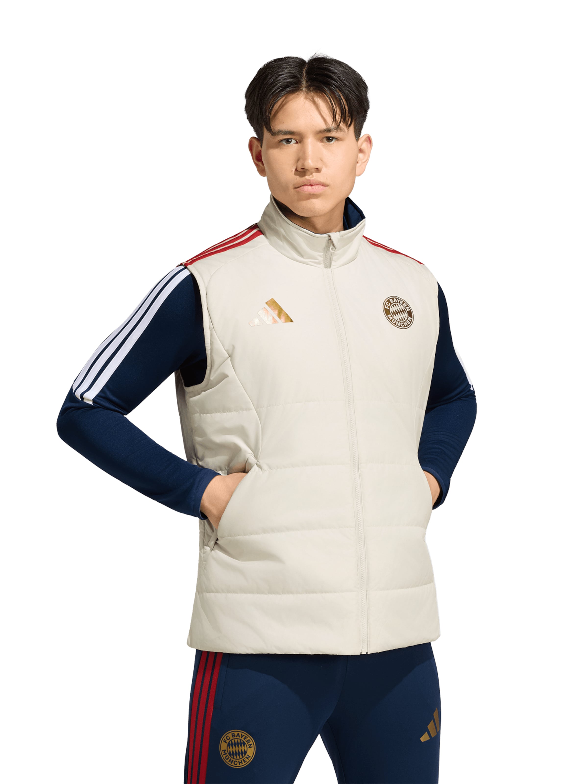 ADIDAS PERFORMANCE Wendeweste Teamline in Weiß: Vorderseite