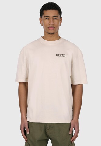 Maglietta di Dropsize in beige: frontale