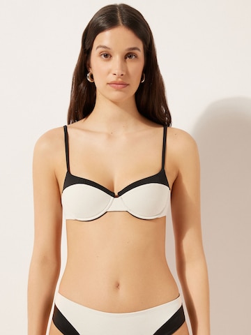 CALZEDONIA Push-up Bikinitop 'Double Bikini' in Weiß: Vorderseite