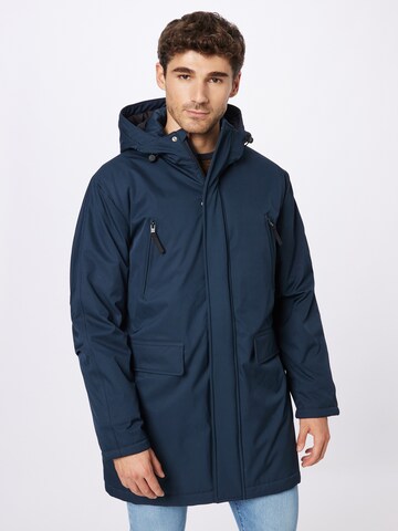 Parka di mezza stagione 'DALEN' di minimum in blu: frontale