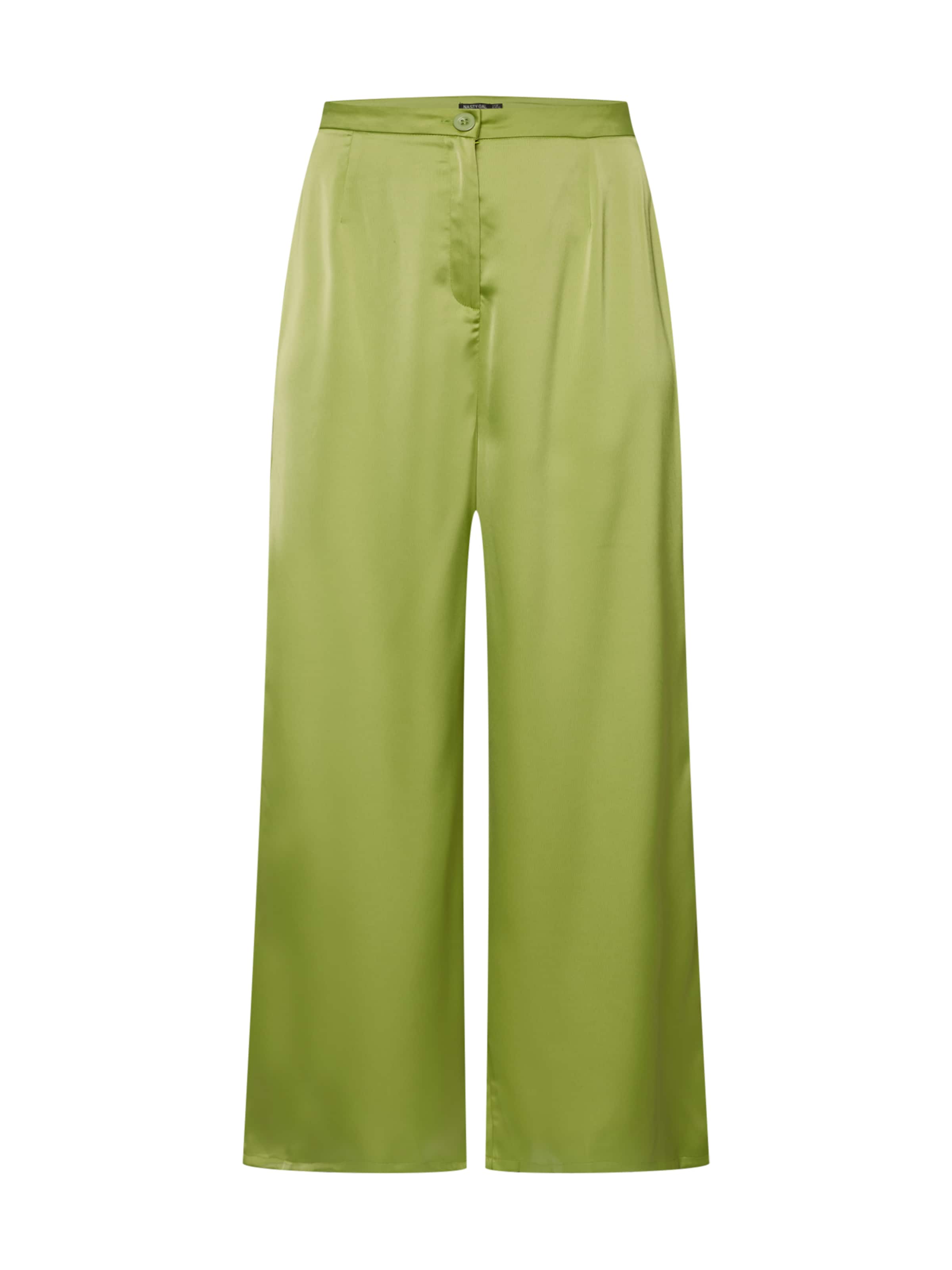 Wide leg Pantaloni de la Nasty Gal Plus pe verde: față