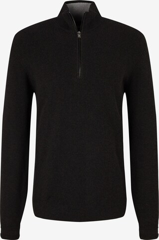 TOM TAILOR Sweater in Black: front