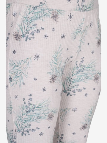 Skinny Pantalon de pyjama 'Mavlis' Zizzi en blanc