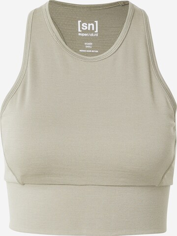 Bustino Reggiseno sportivo di super.natural in grigio: frontale